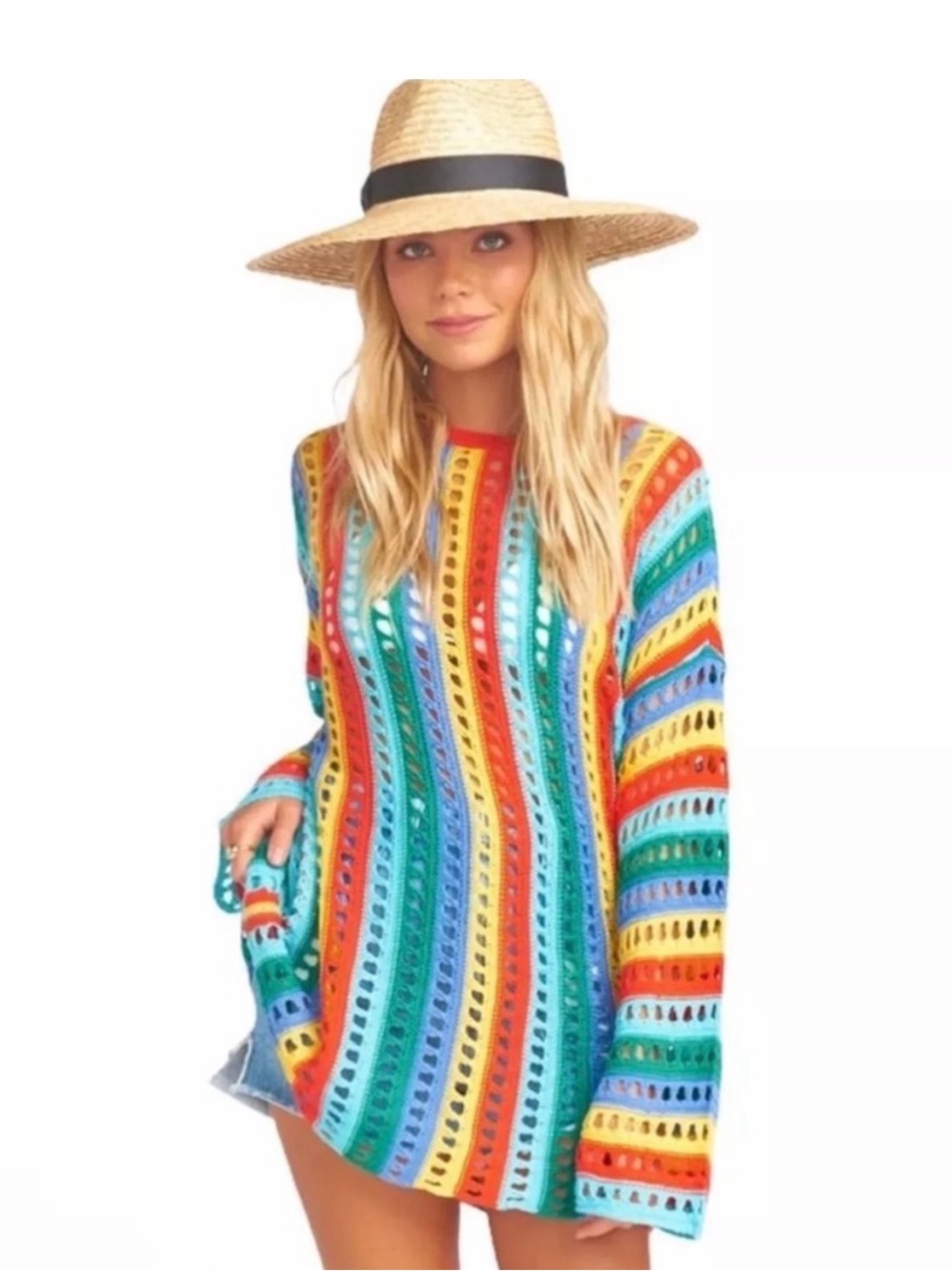 Show Me Your MuMu Colorful Striped Knit Sweater